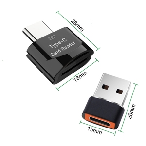Lector de tarjetas TF USB tipo C, adaptador USB-C OTG externo de aleación de aluminio, compatible con transferencia de <span class=keywords><strong>datos</strong></span>, carga rápida 6A para teléfono móvil, 1 unidad - Product Image 6