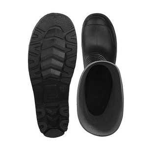 Botas Altas Unisex de Cuero Negro, Impermeables, Transpirables, con Forro de Malla y Puntera de Acero para Construcción, Aptas para Todas las Estaciones - Product Image 6
