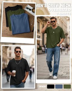 เสื้อยืดโอเวอร์ไซส์ผ้าฝ้ายแท้ 100% น้ำหนัก 220 กรัม พิมพ์ลายตามสั่งที่ไหล่ สไตล์ฮิปฮอป ไซส์ใหญ่พิเศษ ผ้าฝ้ายแท้ 100% ทรงบ็อกซี่ สำหรับผู้ชาย - Product Image 2