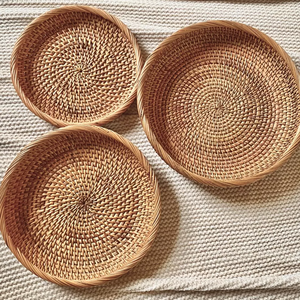 Elegante bandeja de ratán con asa para servir agua, té y café en el hogar, a los precios más bajos. - Product Image 6