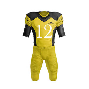 New High Quality Polyester American Football Uniforms Customizes Designs Printing Breathable Men's Adult Online Sale BLACK <b>LEAF</b> - Product Image 1