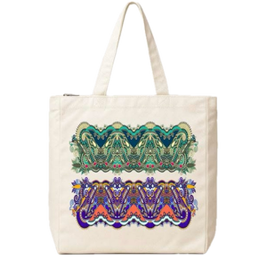 Sac fourre-tout en toile de coton personnalisable pour dame Design élégant avec doublure en polyester doux Portable pour faire du shopping et voyager toutes les saisons - Product Image 1