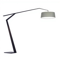 Lampe sur pied LED moderne à abat-jour dôme décoratif pour bureau, avec commande par interrupteur, grand cadre métallique, lumière blanc chaud doux 2700K - Offre Spéciale