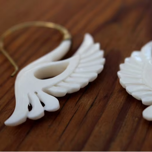 Handcrafted Bone <b>Earrings</b> Unique Stylish and Eco-Friendly Jewelry for Every Occasion Natural Crafts - Product Image 1