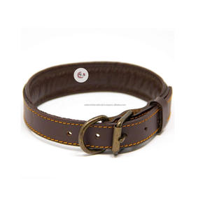 Collier pour animaux de compagnie en cuir de vache réglable de super qualité avec rembourrage doux pour petits chiots chiens produits pour chevaux - Product Image 3