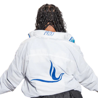 Veste coupe-vent réversible en tissu tissé Zeta Phi Beta pour l'hiver, bleue, légère, zippée, vêtements d'extérieur de la sororité, décontractée, sportive, streetwear pour femmes