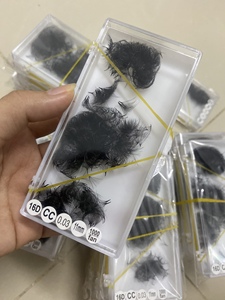 Extensions de cils Vietking Lashes préfabriquées en éventail, cheveux synthétiques, 1000 éventails, 0.05 0.07 0.03, éventails lâches 5D-20D, longueur 11mm - Product Image 1