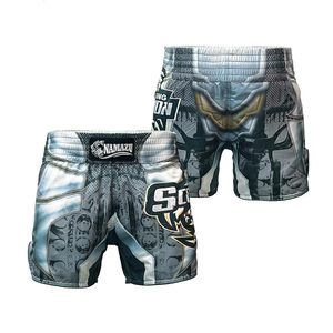 Shorts d'arts martiaux pour hommes, style Muay Thai, en satin, taille élastique, fente latérale, entraînement, gym, colorés, légers, haut de gamme pour hommes Muay Thai - Product Image 2