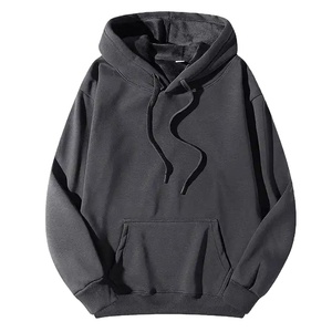 Sweat-shirt à capuche uni pour femme, 100% coton tricoté, décontracté, pour l'automne, avec poches avant, coupe classique - Product Image 2
