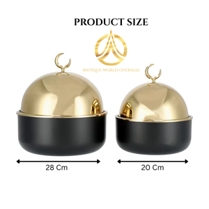 Meilleures ventes Couvercle de chauffe-plats en acier inoxydable de qualité supérieure noir de 30cm de diamètre Maison écologique Hôtel Restaurant - Product Image 3