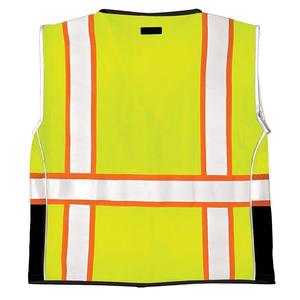 Gilet réfléchissant de sécurité en tissu polyester robuste pour une utilisation industrielle et routière, gilet réfléchissant haute visibilité - Product Image 5