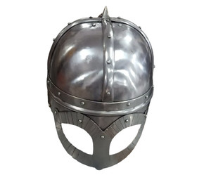 Medieval King Knight Helmet Viking Warrior <b>Armour</b> Polished Silver Plated Stainless Steel Antique Style Shape Collectible Metal - Product Image 3