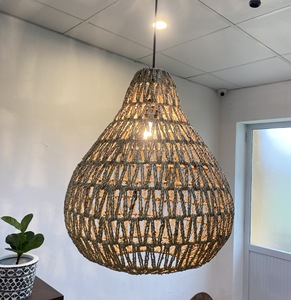 Supplier Choice Seagrass Lampshade Handcrafted <b>Wicker</b> Pendant <b>Light</b> <b>Shade</b> Factory Wholesale - Product Image 4