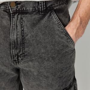 Pantalon Cargo personnalisé pour hommes délavé à l'acide avec ceinture extensible Design fonctionnel Options de broderie et d'impression d'étiquettes personnalisées - Product Image 4