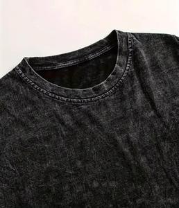 เสื้อยืดโอเวอร์ไซส์แบบฟอกสี 100% ผ้าฝ้าย วินเทจ ลุคสตรีทแวร์ คอกลม แขนสั้น สำหรับผู้ชาย เสื้อฟอกสี - Product Image 3
