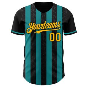 Custom Baseball Uniform Full Button Printed Short Sleeve Breathable Unisex Polyester Jersey Bulk Wholesale - Product Image 2