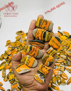 Cabochon en Jaspe Abeille 100% Naturel, Marque FAIJAN GEMS, Origine Rajasthan, Certifié par un tiers, Haute Qualité, Fait main, Toutes formes - Product Image 3