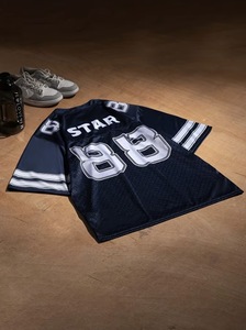 เสื้อเจอร์ซีย์ฟุตบอล ฮอกกี้ ซอคเกอร์ แบบสวม คอวี แขนกุด ผ้าโพลีเอสเตอร์ 100% ระบายอากาศ ป้องกันแบคทีเรีย ป้องกันรังสียูวี พิมพ์ลายดิจิตอลตามสั่ง ทรงหลวม - Product Image 4