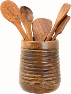 Wooden <b>Caddy</b> Holder For Dining Table Storage Organizer For <b>Kitchen</b> Spatula <b>Caddy</b> For <b>Kitchen</b> Utensils Spoon Stand For Restaurant - Product Image 4