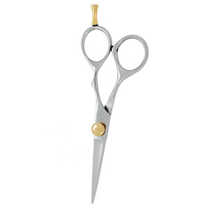 Professional Japanese J2 Hair Cutting <b>Barber</b> Scissors German Stainless Steel Sharp <b>Blade</b> Tip Silver Color Gold Adjustment Screw - Product Image 6