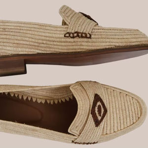 Mocasines de rafia hechos a mano para hombre – Zapatos marroquíes tejidos, calzado natural sin cordones - Product Image 1