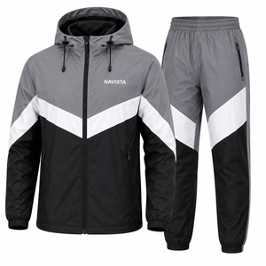 Custom Windbreaker Set High Quality <b>Wind</b> <b>Breaker</b> Set Two Piece Track Suit Lightweight Windbreaker Tracksuit Set casual wear - Product Image 5