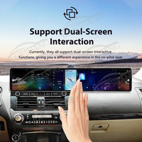 Autoradio multimédia Baoshang double écran tactile Qualcomm 12,3'' Android 15 pour Toyota Land Cruiser Prado 2014-2017 avec navigation GPS