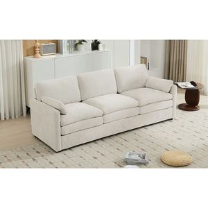 89 \ "accogliente divano Beige da soggiorno divano a 3 posti oversize con doppio cuscino imbottito comodo divano peluche - Product Image 6