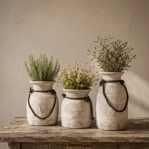 Vintage <b>Wooden</b> Himachali Water Pot Flower Vase <b>Planter</b> Hand Carved Hanging Decor for Farmhouse Home <b>Garden</b> Entryway Living Room - Product Image 6