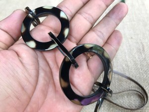 โซนงานฝีมือ HCZ-381 สร้อยคอทำมือจากเขาควายขัดเงา รูปทรงธรรมชาติ เครื่องประดับโดดเด่น ของขวัญสำหรับงานแต่งงานและวันหยุด - Product Image 4