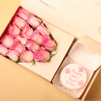 Gâteau jetable fleurs pour mère Valentine ami cadeau papier doux boulangerie emballage carton boîte de papier avec impression couleur
