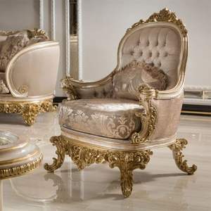 Sofá Seccional en Forma de L de Lujo, Duradero, Estilo Plaza, Muebles Tallados Antiguos Europeos para Apartamento, Hotel, Sala de Estar - Product Image 6