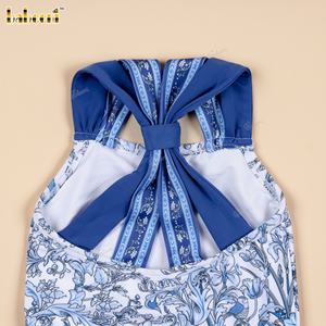 DR4533 - <span class=keywords><strong>Maillot</strong></span> <span class=keywords><strong>de</strong></span> <span class=keywords><strong>bain</strong></span> floral à péplum pour filles avec dos à bretelles multiples - Product Image 5