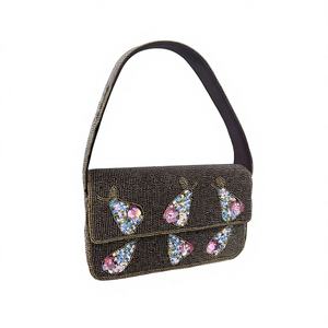 กระเป๋าสไตล์โบฮีเมียนอินเดียกระเป๋าทรงแมสเซนเจอร์ของผู้หญิงทำมือความจุขนาดใหญ่กระเป๋าคลัทช์สำหรับช้อปปิ้งตอนเย็นประดับลูกปัดกระเป๋าสไตล์โบโฮ - Product Image 1