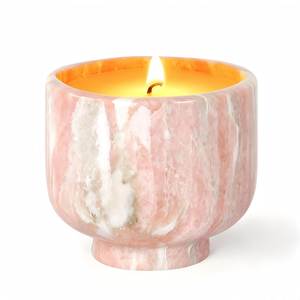 Handcrafted Marble Candle Wax Jar For Soy Wax Candle Pouring And Decorative Gift Packaging Collection - Product Image 4