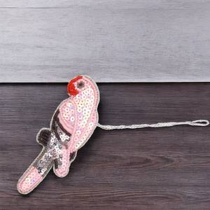 Handmade Sequin Bird Zari Hanging | Beaded Embroidered <b>Parrot</b> Decorative <b>Ornament</b> - Product Image 1