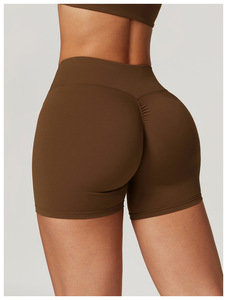 Short de yoga uni pour femme, taille haute, séchage rapide, respirant, maille extensible quadridirectionnelle, antistatique, idéal pour le cyclisme et l'entraînement en salle de sport - Product Image 5