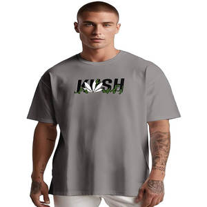 Alta calidad 240 220 Gsm Drop Shoulder Heavyweight Camisetas personalizadas de algodón de peso pesado Camisetas Mock Neck Oversizedtshirt - Product Image 4