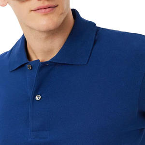 Elegante Camisa Polo Azul Rey para Hombre, Cuello Camisero, Manga Corta, Corte Regular, 200 GSM - Product Image 4