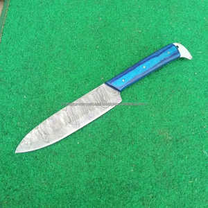Cuchillo Santoku de Chef de Damasco hecho a mano, cuchillo de cocina japonés profesional de acero de Damasco con alta nitidez - Product Image 6