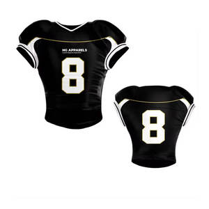 ชุดยูนิฟอร์มอเมริกันฟุตบอลแบบสั่งทำพิเศษสำหรับใช้งานกลางแจ้ง ผลิตจากวัสดุโพลีเอสเตอร์ น้ำหนักเบา ระบายอากาศได้ดี พร้อมกางเกงขาสั้น - Product Image 5