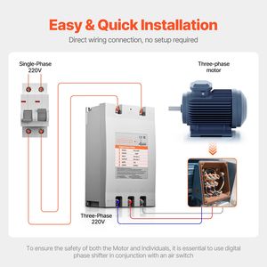 Inverter Digitale AC 20HP 70A da Monofase a Trifase 220V con Convertitore di Fase Digitale 30A per Uso Residenziale - Product Image 6