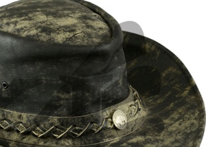 Chapeau de cowboy en cuir de vachette unisexe pour adulte, à large bord, décontracté, toutes saisons, imprimé par sublimation, broderie machine, style européen - Product Image 3