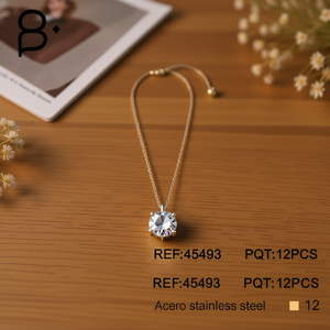 Collana in acciaio inossidabile Capricorn con ciondolo con diamante per gioielli da donna alla moda - Product Image 3