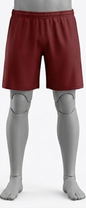 Ensemble T-shirt et short pour homme, couleur bordeaux, anti-transpiration, col rond, manches courtes, polyester, vêtements de sport, été, coupe classique - Product Image 5