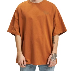 Camiseta de Algodón de Primera Calidad para Hombre, Talla Grande, Transpirable, con Logotipo Personalizado, Color Estampado, Manga Corta, Verano, Tejido de Punto Sólido - Product Image 4