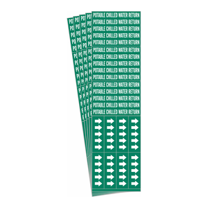 Marcador de Tuberías Flexible de Poliéster Brady para Agua Potable Refrigerada, Retorno y Tuberías Industriales - Product Image 1