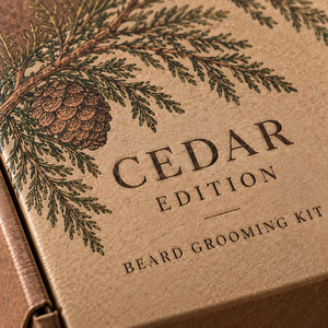 Caja de Embalaje de Cartón Corrugado Impresa Personalizada para Kit de Cuidado de Barba CEDAR - Product Image 3