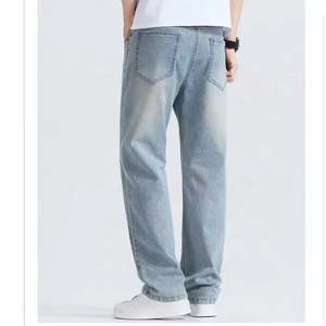 Pantalones Vaqueros de Mezclilla para Hombre, Corte Slim Fit, Casuales, con Tela Elástica, para Uso Diario - Product Image 4