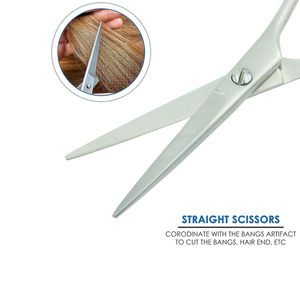 Low Price Hair Salon Barber Scissor Sharp Blade Customized Straight Barber Scissors For Adult Top Quality Barber Scissor - Product Image 3